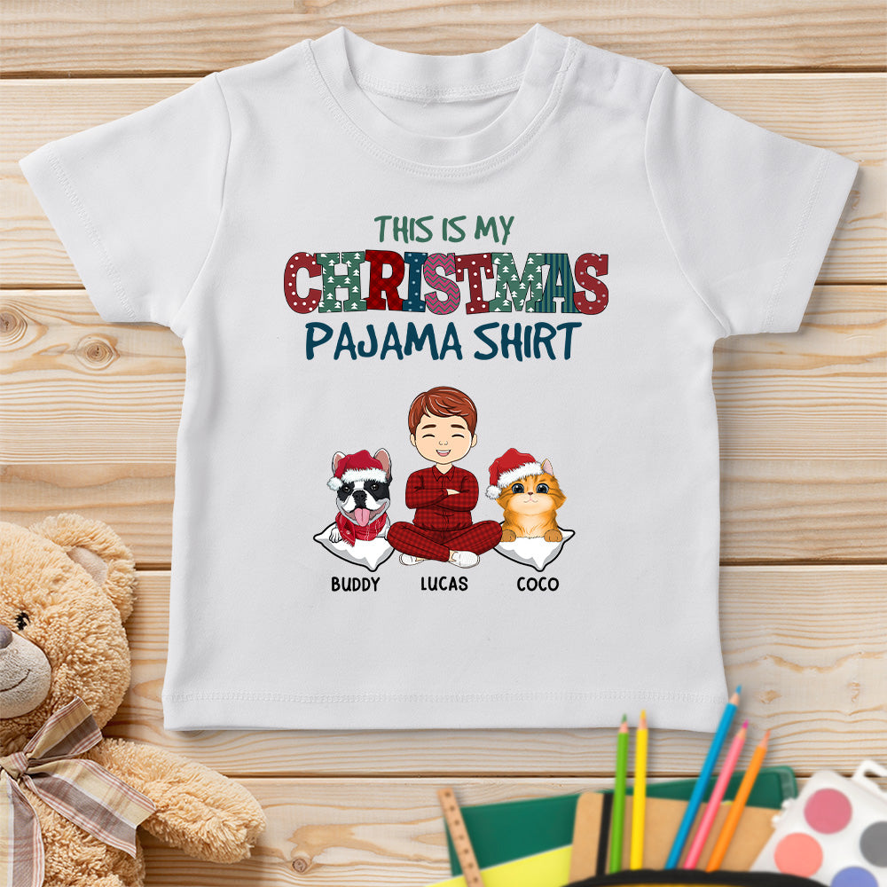 Customizable Pets Christmas Youth T - shirt: Perfect Personalized Gift