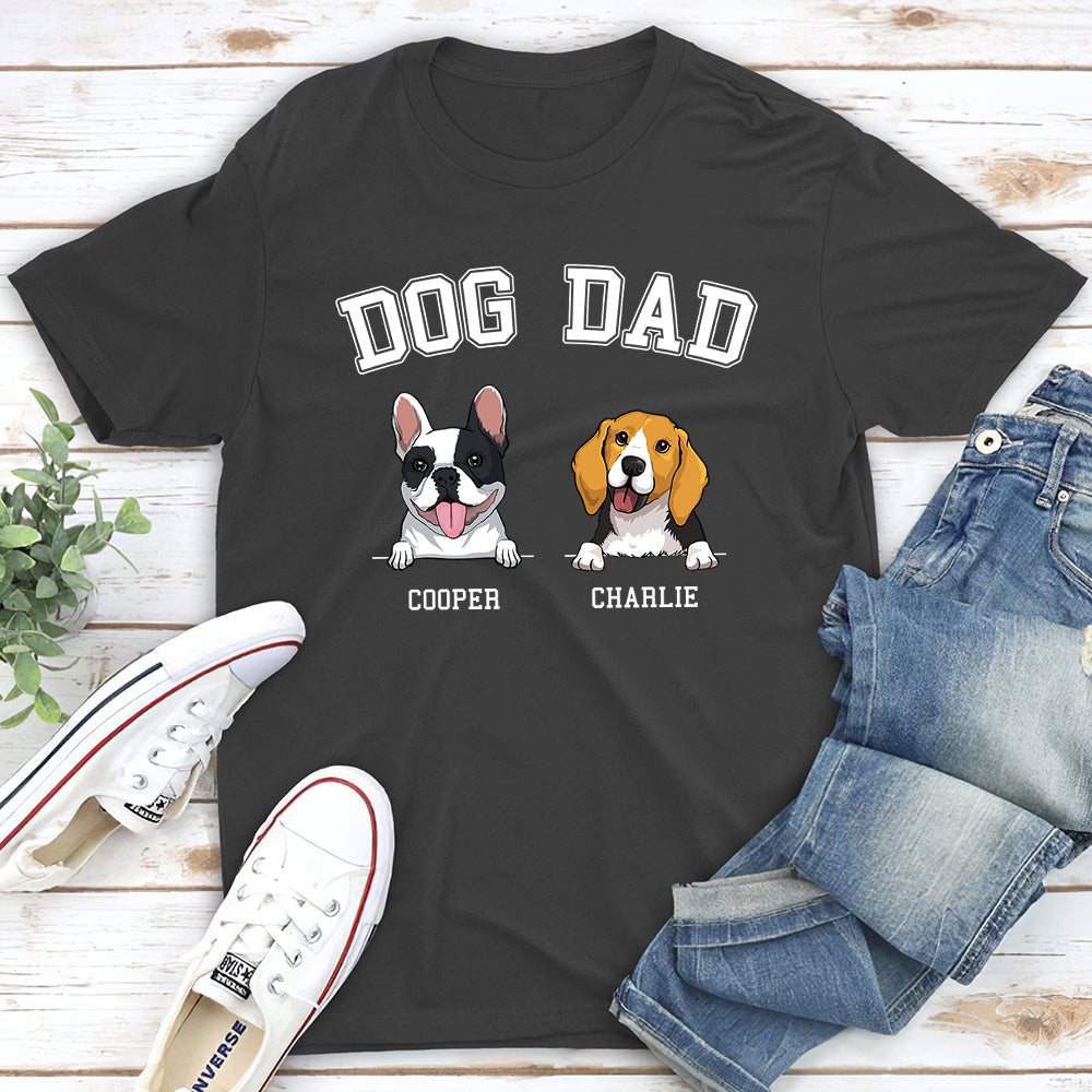 Personalized Custom Unisex Dog Mom and Dad Basic T-shirt - Ideal Gift for Pet Lovers