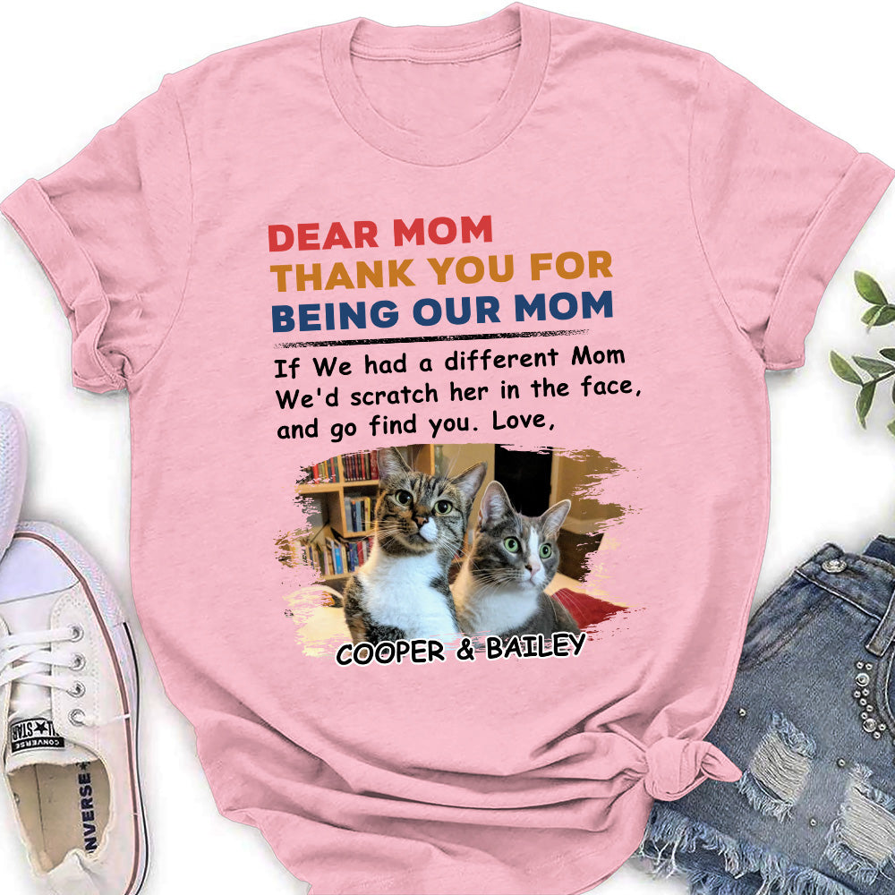 Personalized Custom Women's 'Claw Her Face' T-shirt - Ideal Gift for Pet Lovers