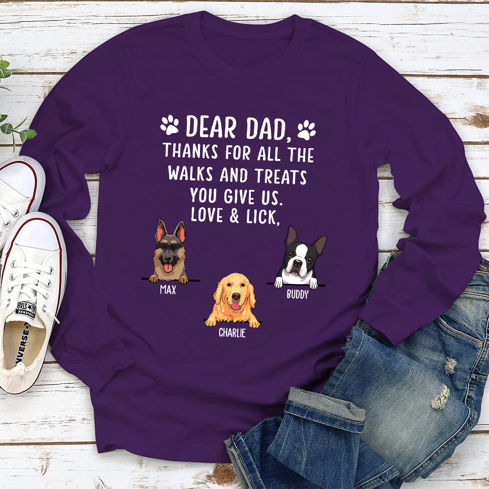 Personalized Custom Thanks For All The Treats Long Sleeve T-shirt - Ideal Gift for Pet Lovers