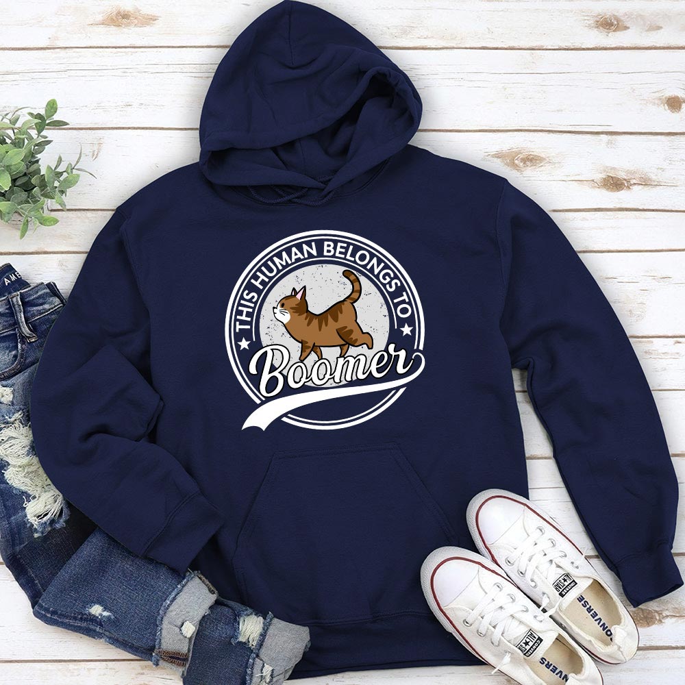 Unique Personalized 'Human Belongs To Cat' Hoodie for Pet Lovers