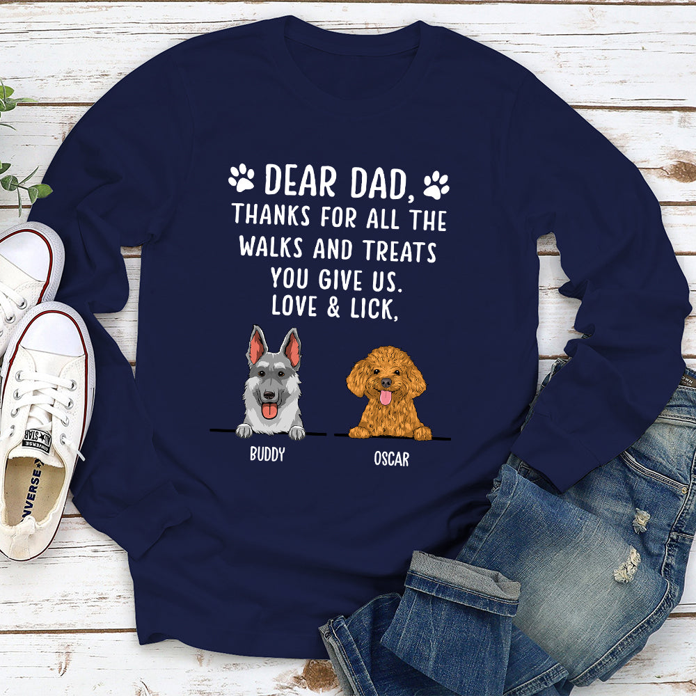 Personalized Custom Thanks For All The Treats Long Sleeve T-shirt - Ideal Gift for Pet Lovers