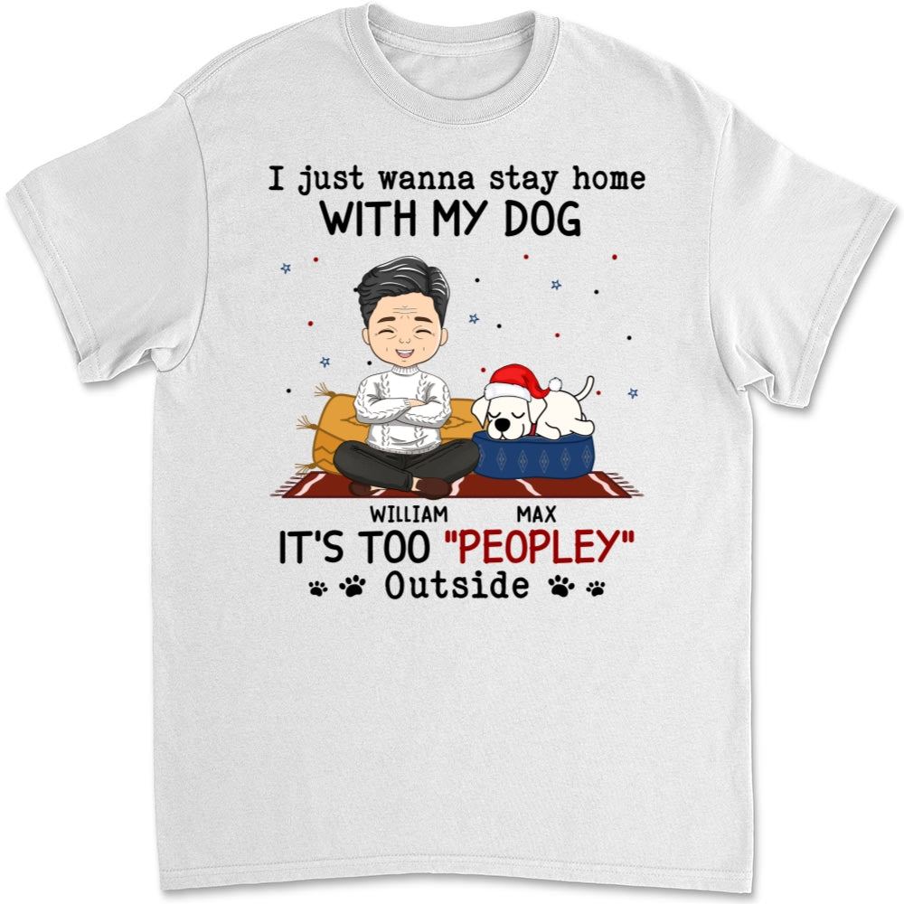 Personalized Unisex 'It's Too Crowded Outside' T-shirt - Ideal Gift for Pet Lovers