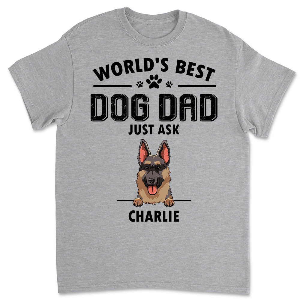 Personalized Custom Unisex T-shirt: World's Best Dog Dad Edition