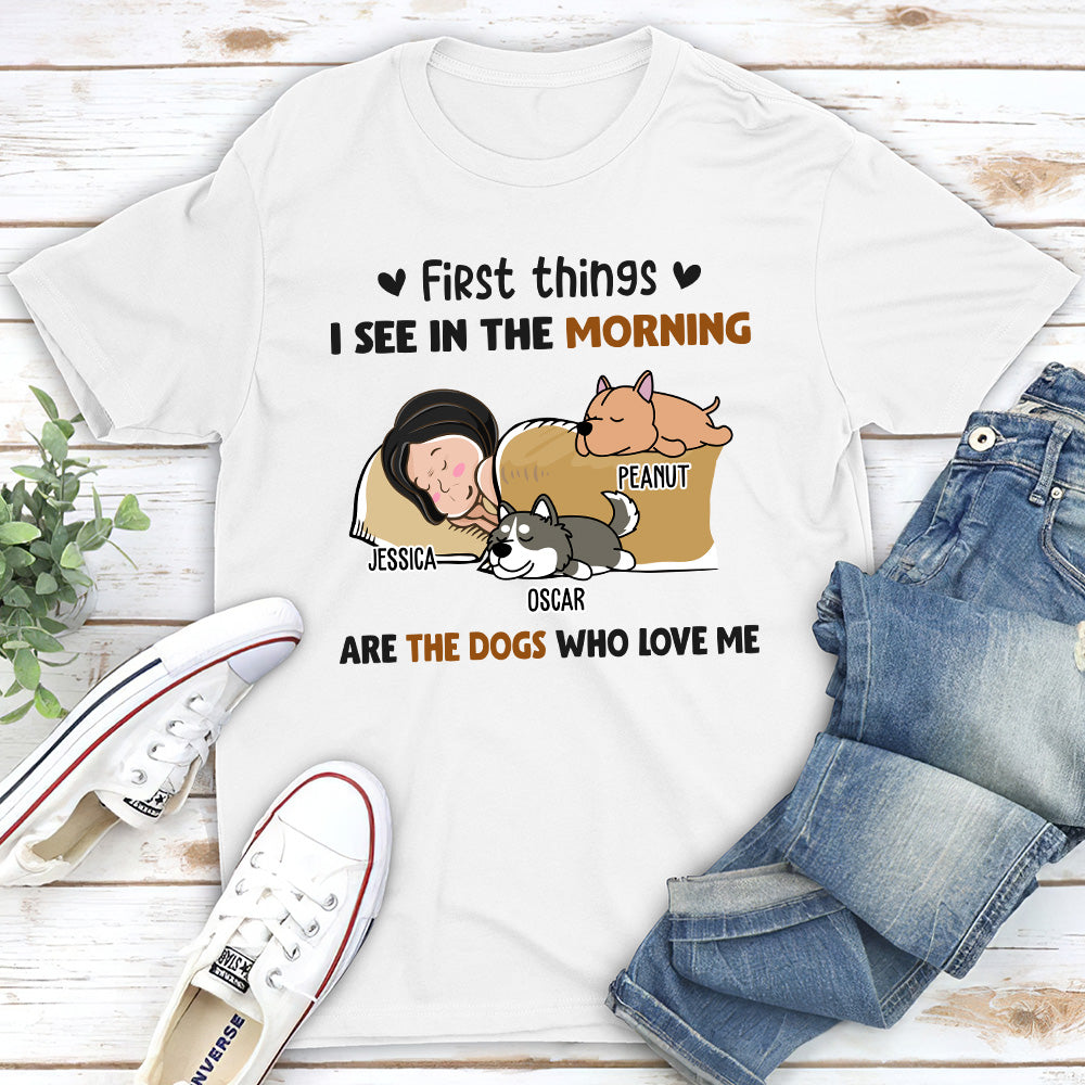 Morning First Thing - Customizable Unisex Personalized Pet Lover T-shirt