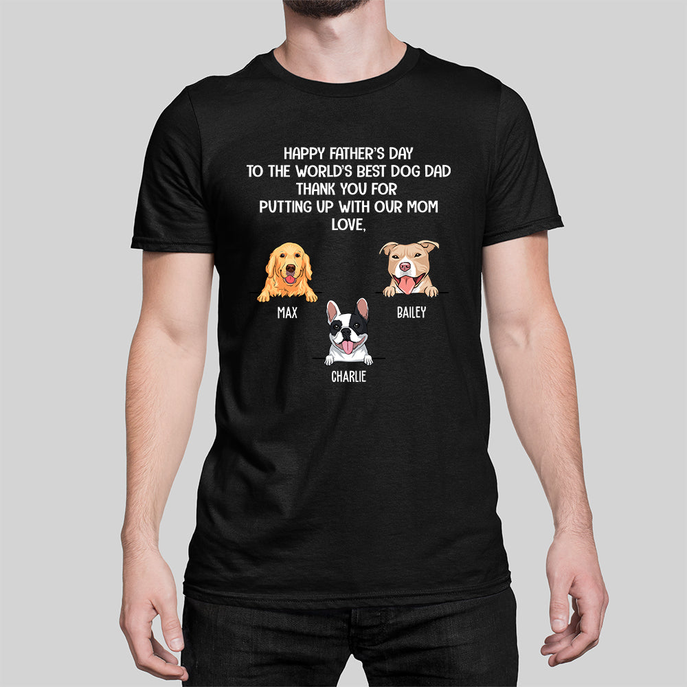 World's Top Dog Dad - Personalized Custom Unisex T-shirt for Pet Lovers