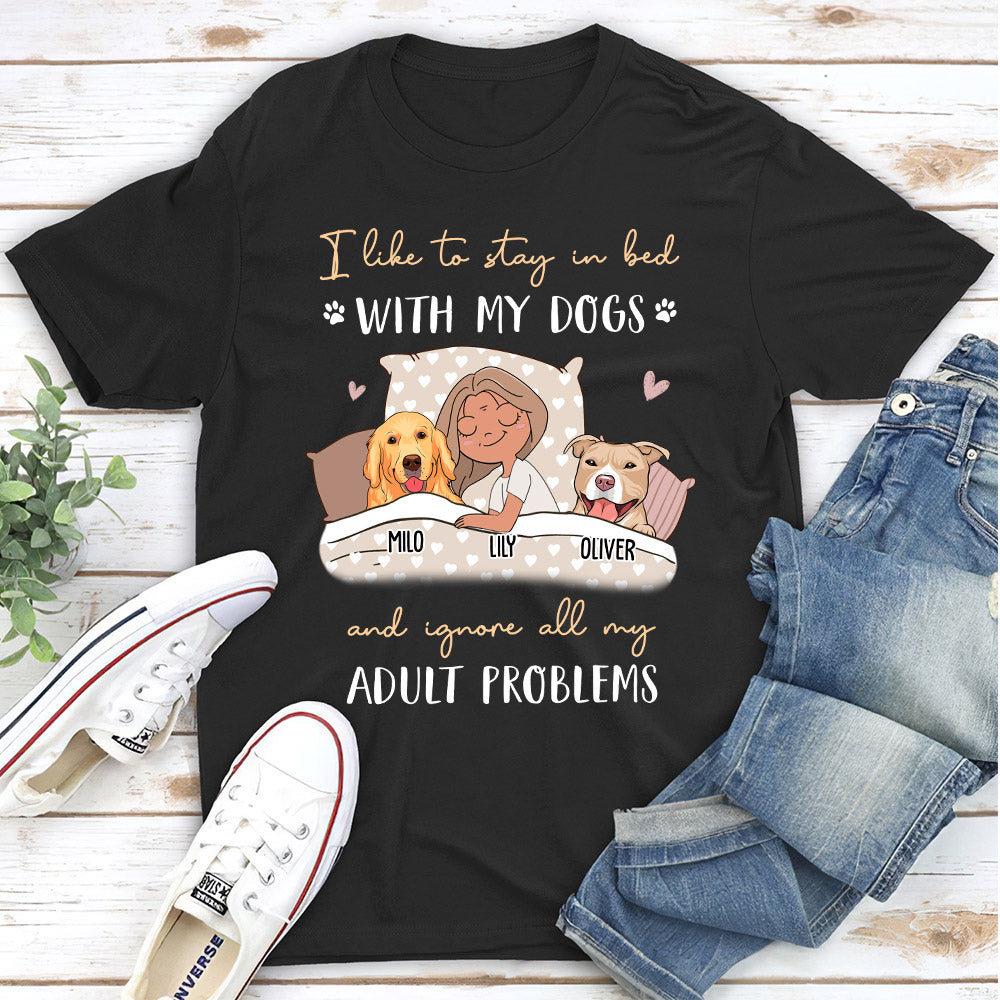 Personalized Unisex 'Sleep With Dogs' T-shirt - Ideal Gift for Pet Lovers