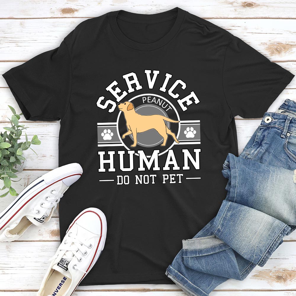 Service Human Logo 2 - Customizable Unisex Personalized T - shirt for Pet Lovers