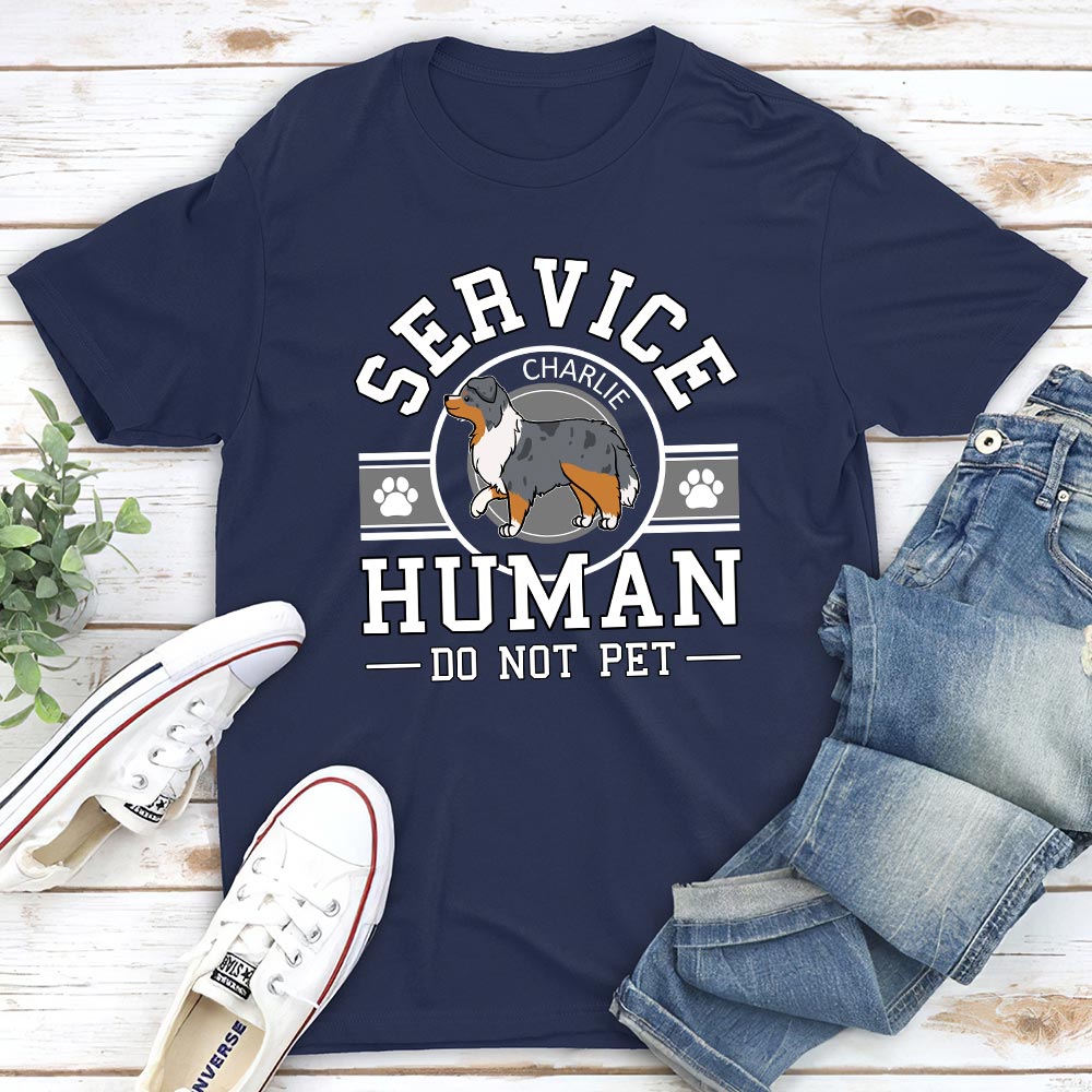 Service Human Logo 2 - Customizable Unisex Personalized T - shirt for Pet Lovers