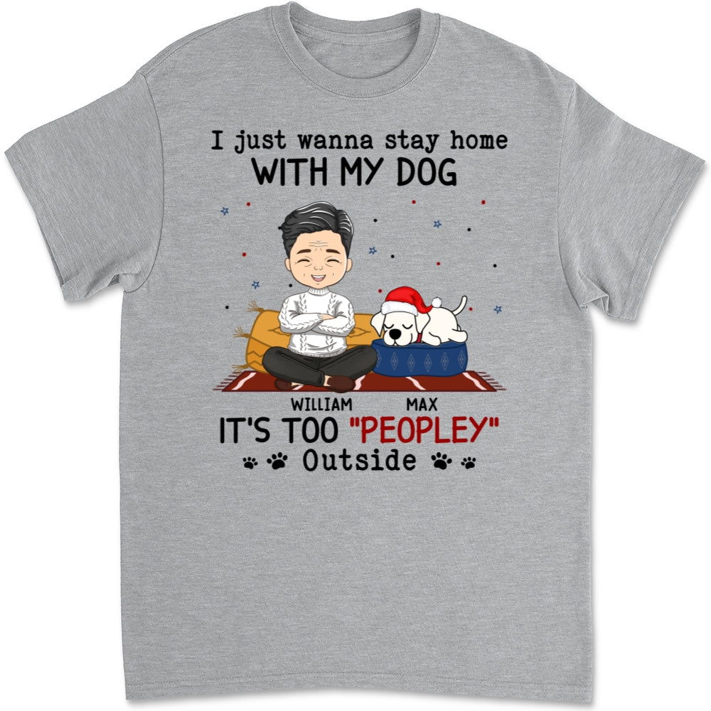 Personalized Unisex 'It's Too Crowded Outside' T-shirt - Ideal Gift for Pet Lovers