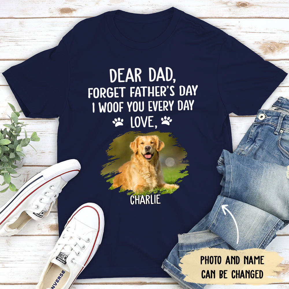 I Woof You Personalized Custom Unisex Dog Photo T-Shirt - Ideal Gift for Pet Lovers