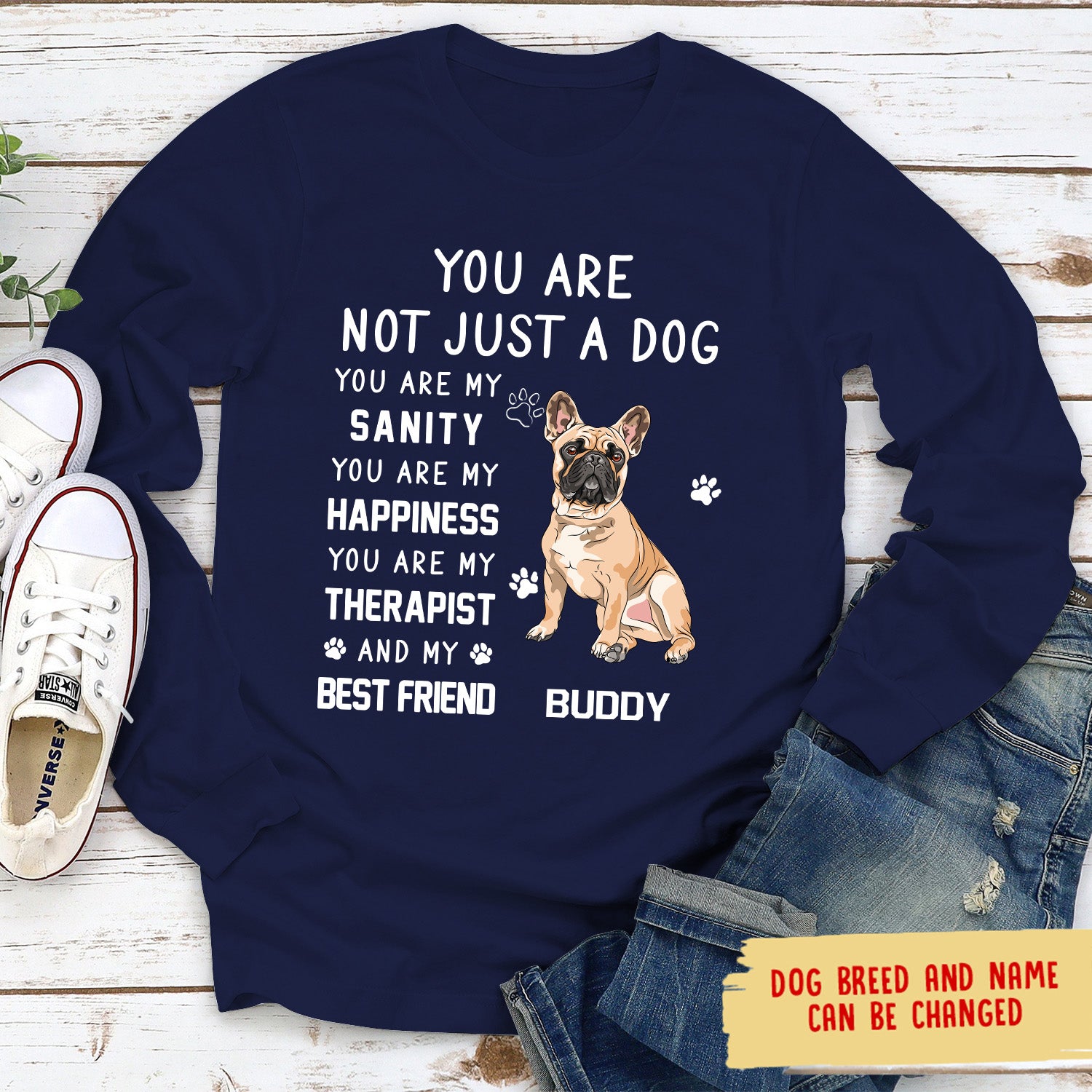 Unique Personalized Custom Long Sleeve Dog-themed T-shirt for Pet Lovers