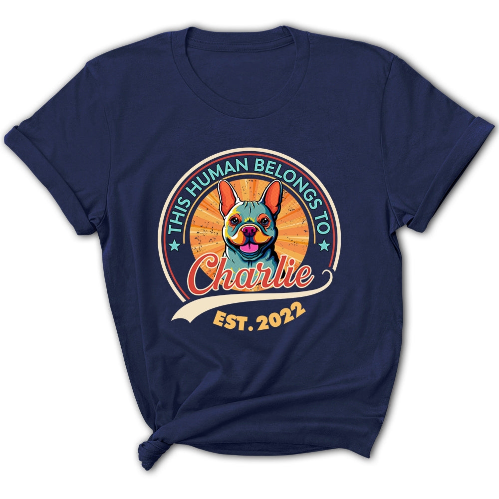 Human Belongs Popart - Customizable Personalized Women's Pet Lover T-shirt