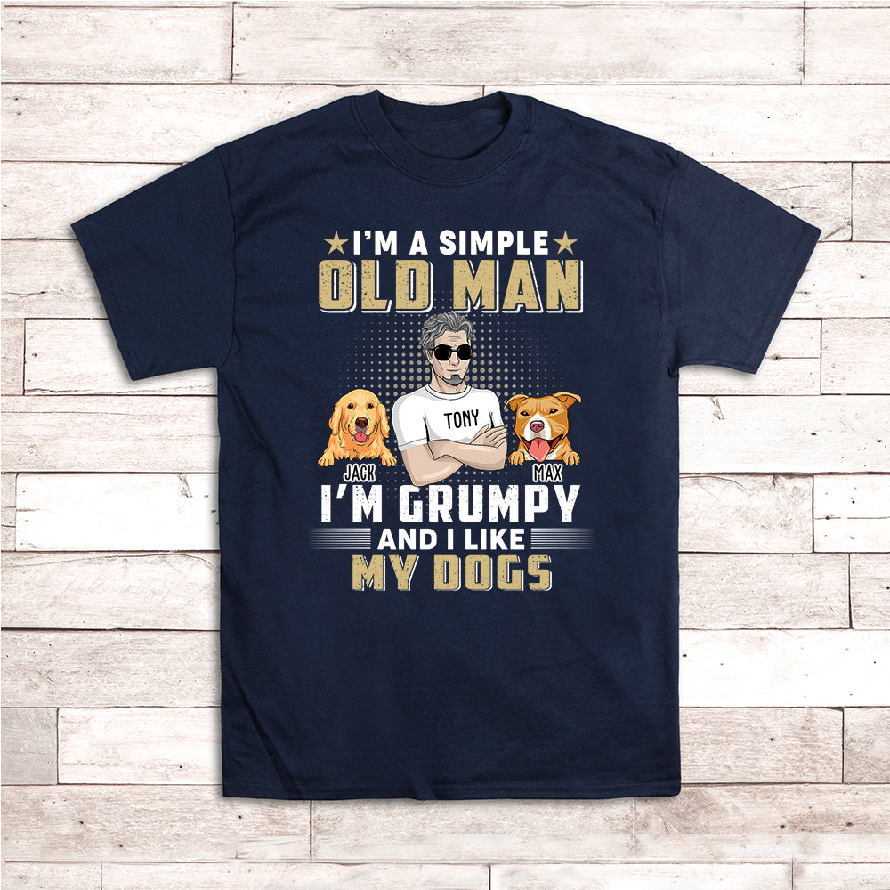 Customizable Grumpy Old Man Unisex T-shirt - Ideal Gift for Pet Lovers
