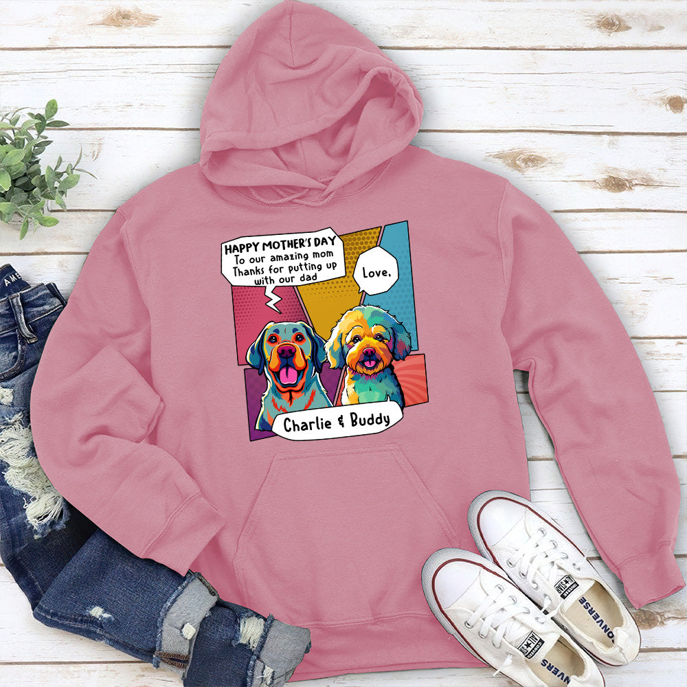 Pop Art Personalized Custom Hoodie for Amazing Moms