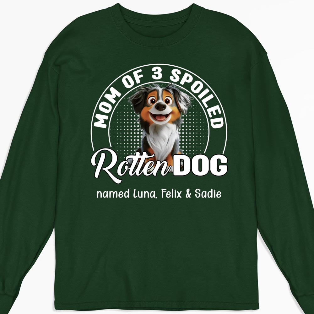 Spoiled Rotten Dog Chibi Cartoon Personalized Custom Long Sleeve T-Shirt - Ideal Gift for Pet Lovers