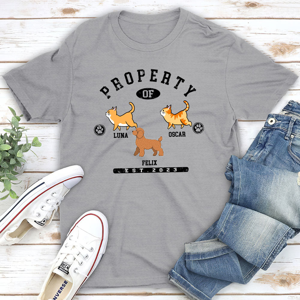 Pet Property - Customizable Unisex Personalized T - shirt for Pet Lovers