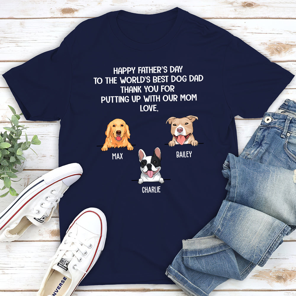 World's Top Dog Dad - Personalized Custom Unisex T-shirt for Pet Lovers