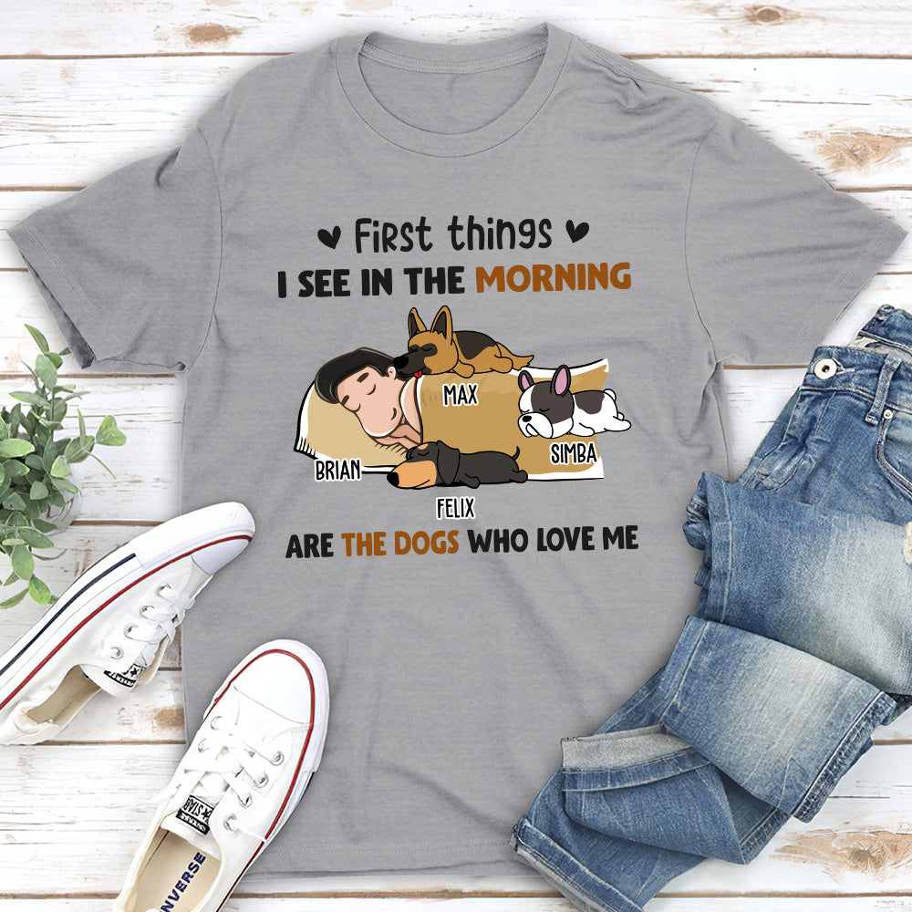 Morning First Thing - Customizable Unisex Personalized Pet Lover T-shirt