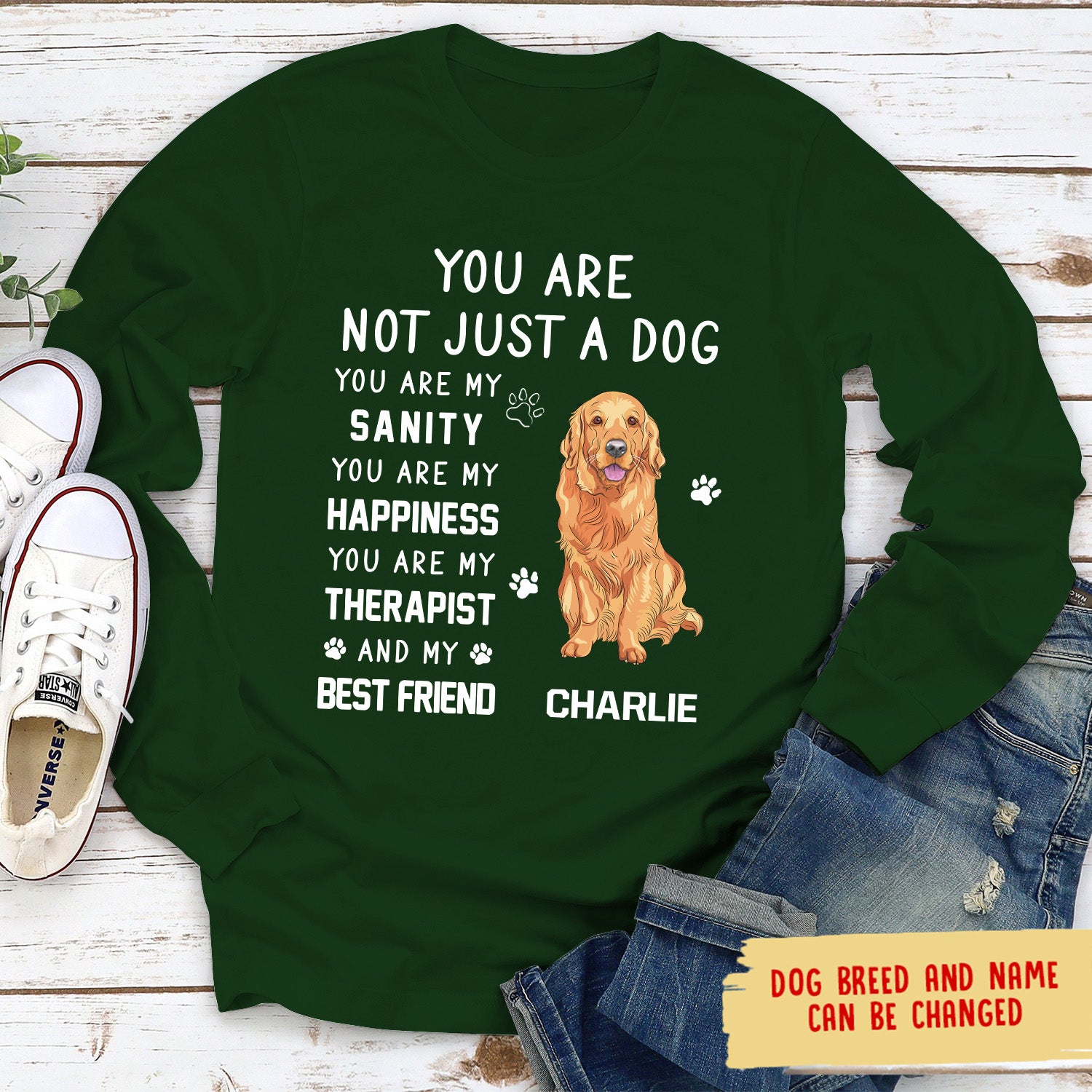Unique Personalized Custom Long Sleeve Dog-themed T-shirt for Pet Lovers