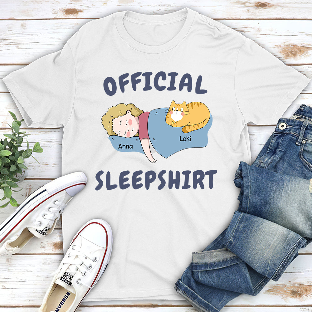 Customizable Cat Sleepshirt - Unisex Personalized T-shirt for Pet Lovers