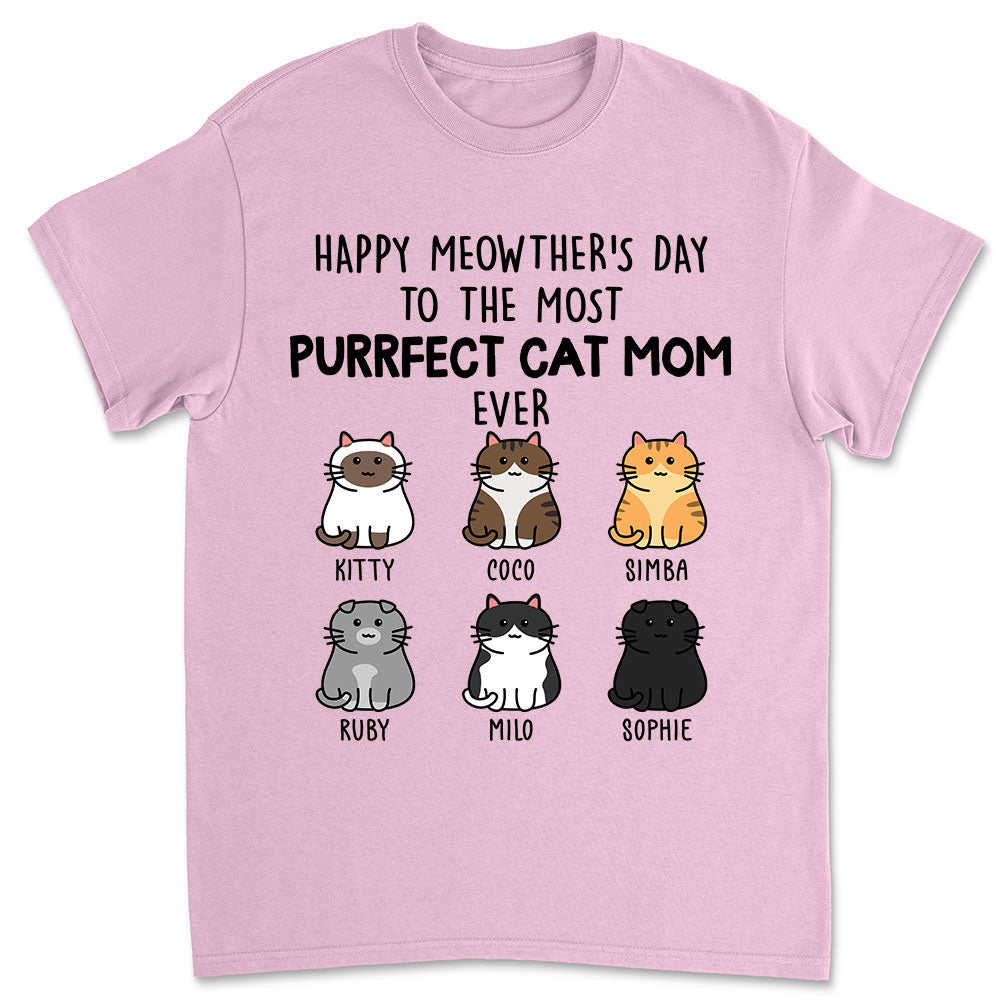 Exquisite Personalized Premium T-shirt for Cat Moms - Purrfect Gift