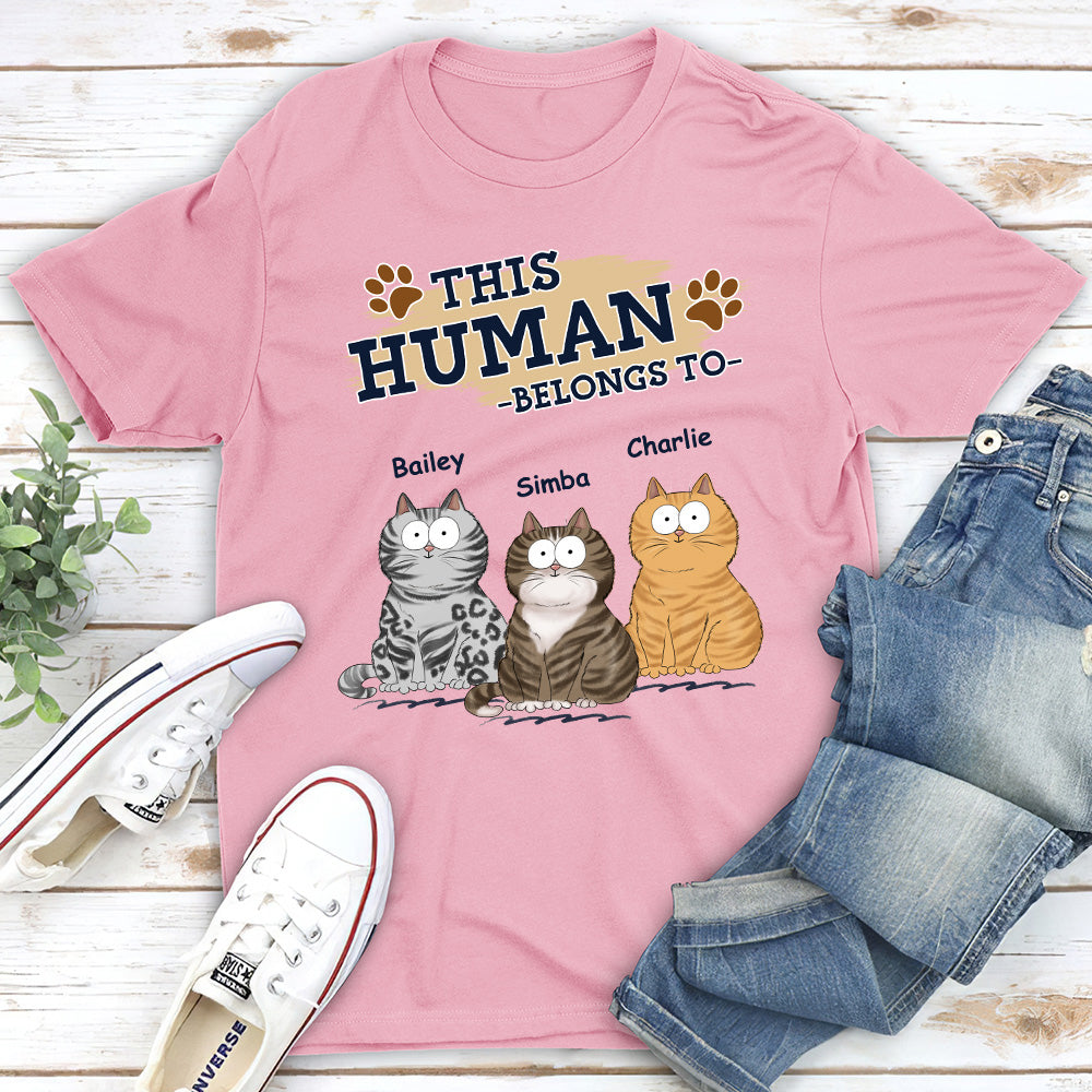 Personalized Unisex 'Belongs To My Cat' T-shirt - Ideal Gift for Pet Lovers