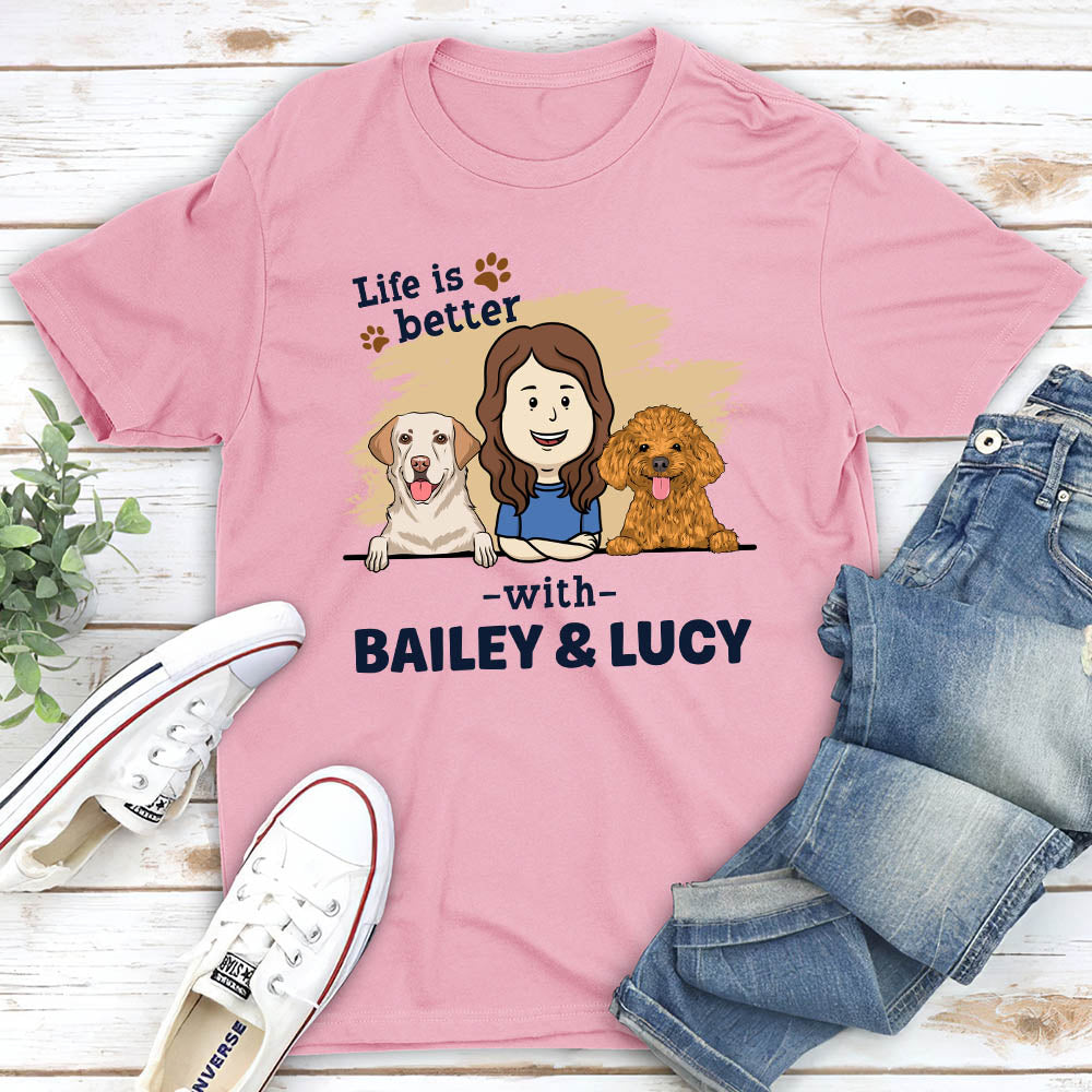 Customizable Unisex 'With Dog' Personalized T - shirt for Pet Lovers