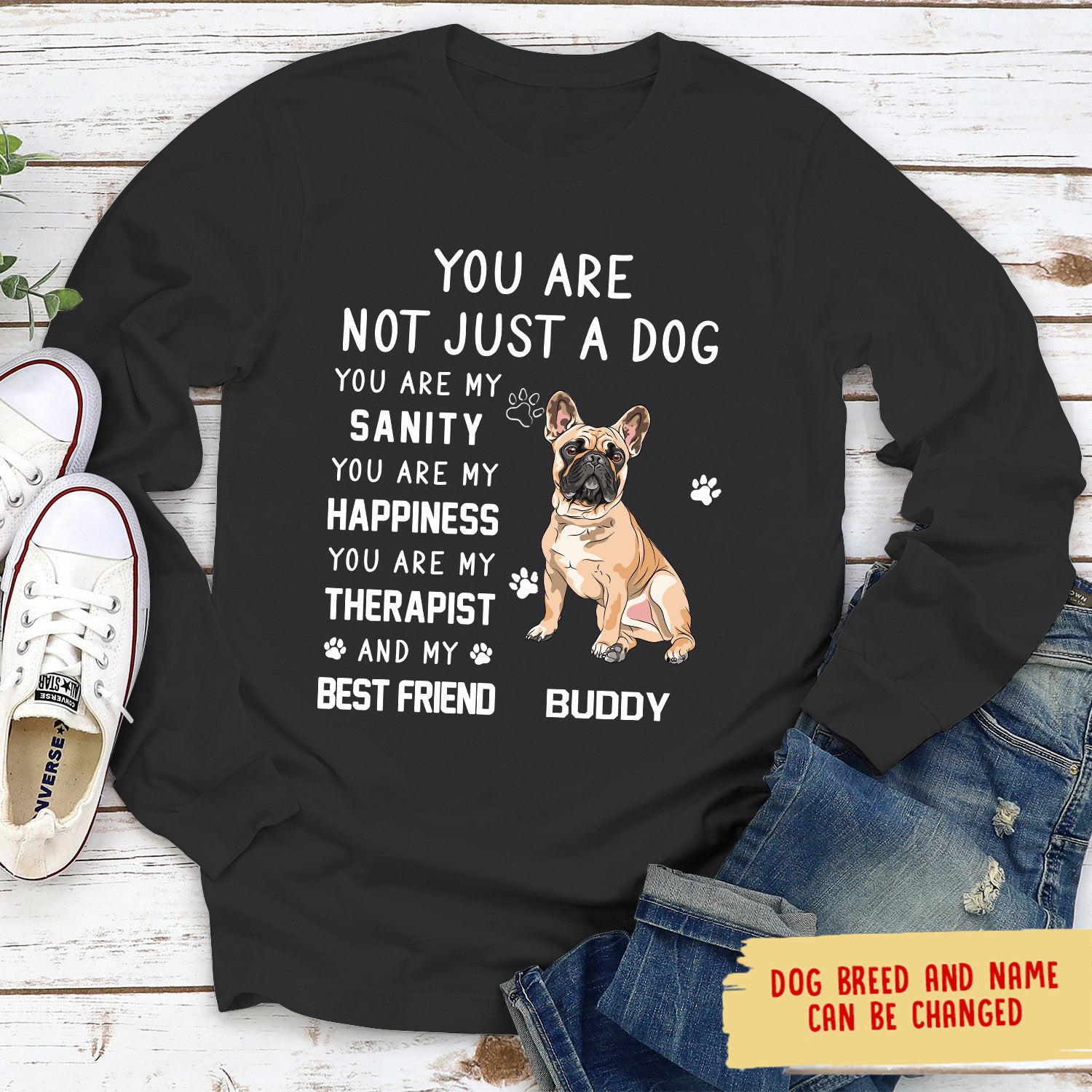 Unique Personalized Custom Long Sleeve Dog-themed T-shirt for Pet Lovers