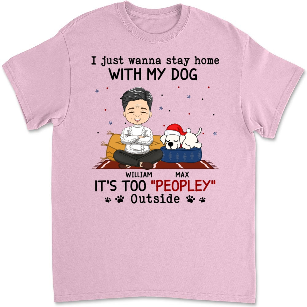 Personalized Unisex 'It's Too Crowded Outside' T-shirt - Ideal Gift for Pet Lovers