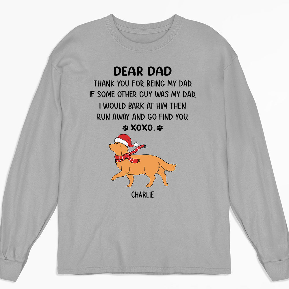 Dear Mom/Dad XoXo Personalized Custom Christmas Long Sleeve T - shirt for Pet Lovers