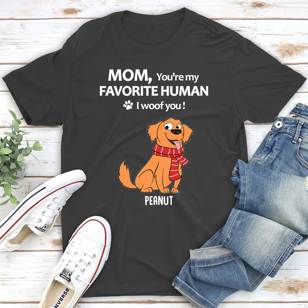 Personalized Custom Premium 'To My Favorite Human' T-shirt for Pet Lovers