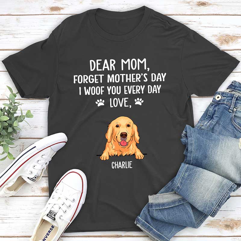I Woof You - Customizable Premium Dog Mom T-shirt