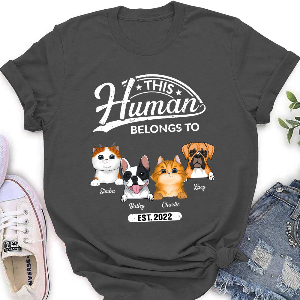 Personalized Custom Women's Pet Lover T-shirt - A Unique Gift for Pet Enthusiasts