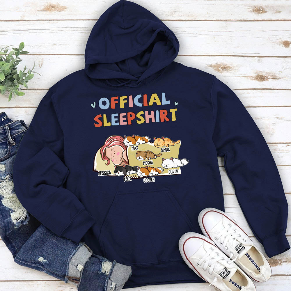 Personalized Sleeping Cat Custom Hoodie - Ideal Gift for Pet Lovers