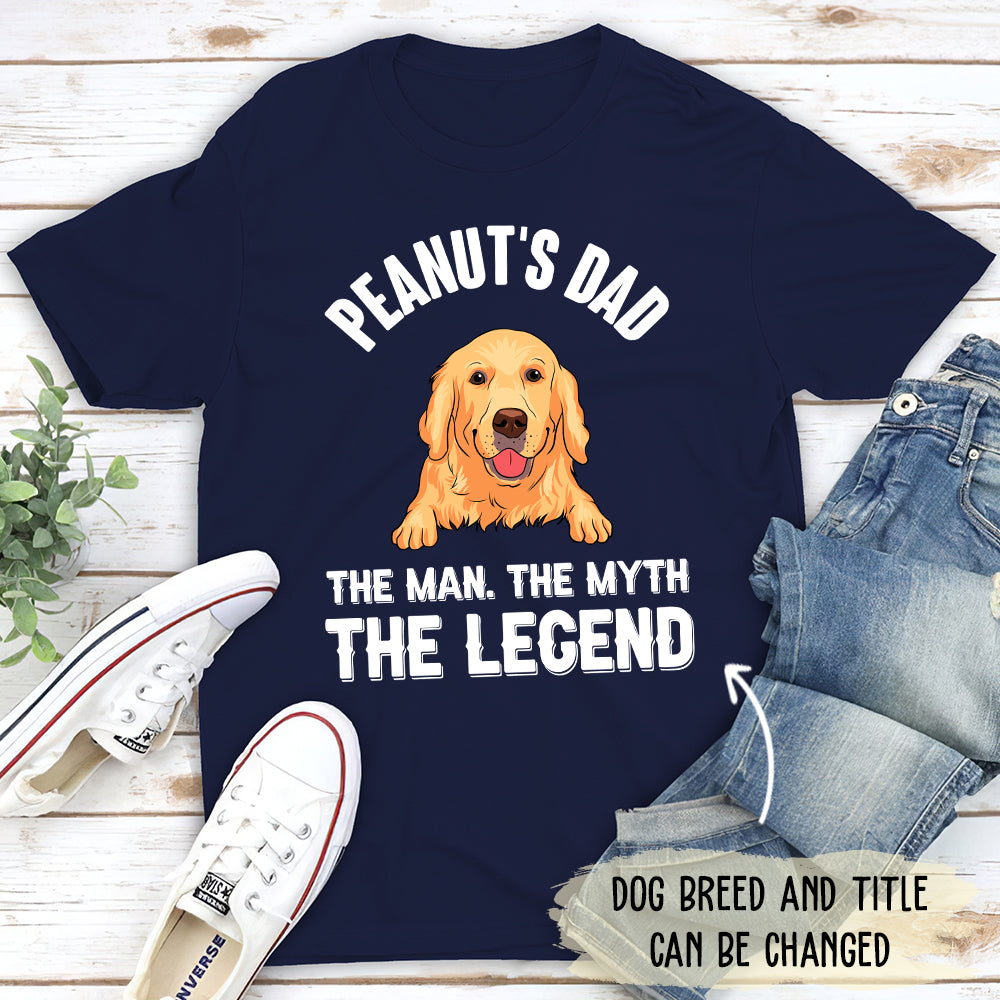 Dog Dad Legend - Customizable Unisex Personalized T-shirt for Pet Lovers