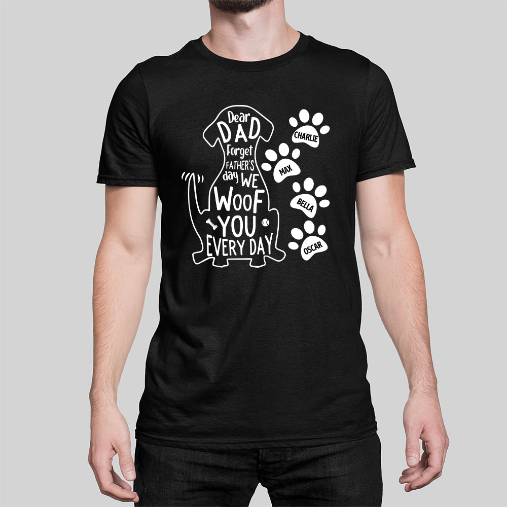 I Woof You Dad - Customizable Unisex Personalized T-shirt for Pet Lovers