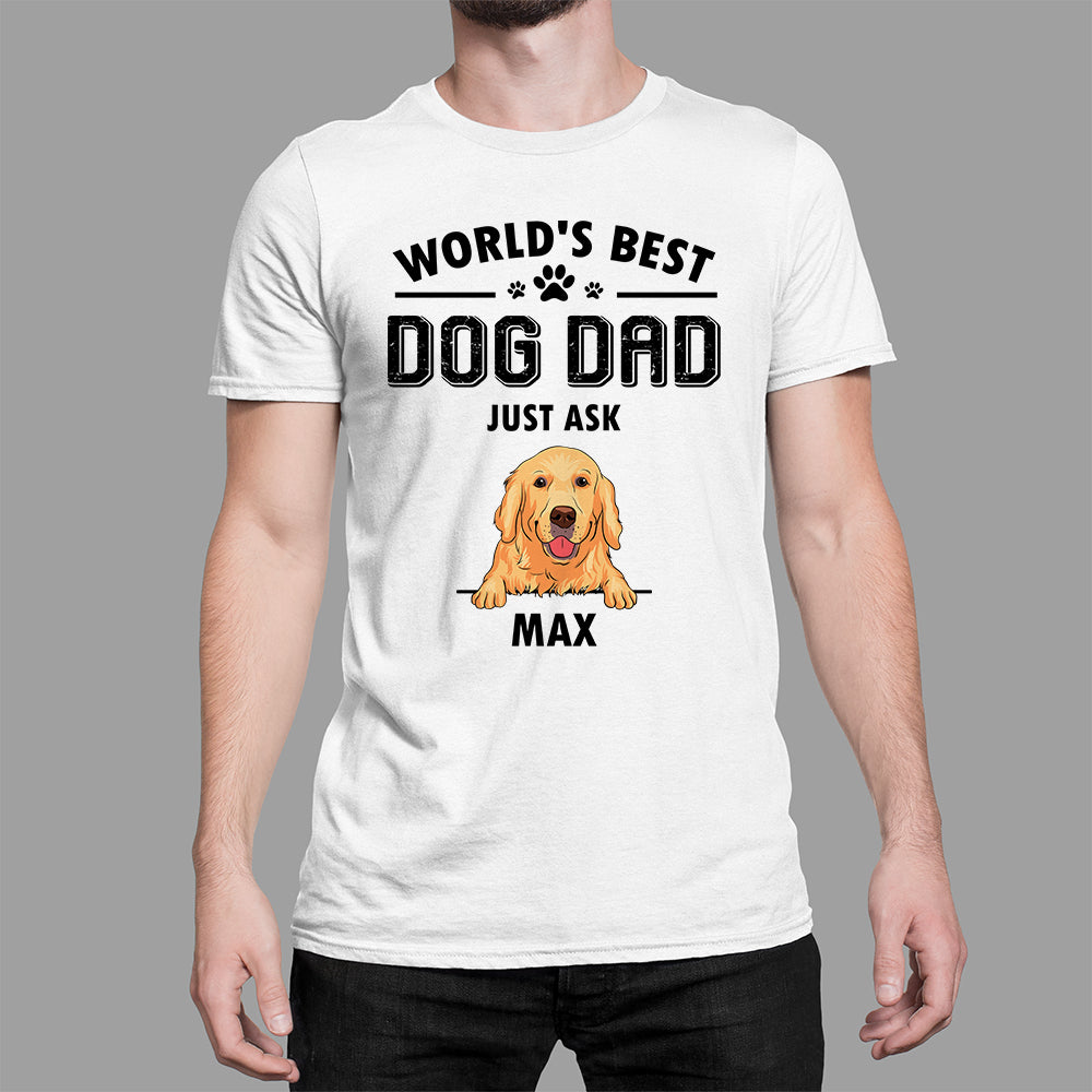 Personalized Custom Unisex T-shirt: World's Best Dog Dad Edition