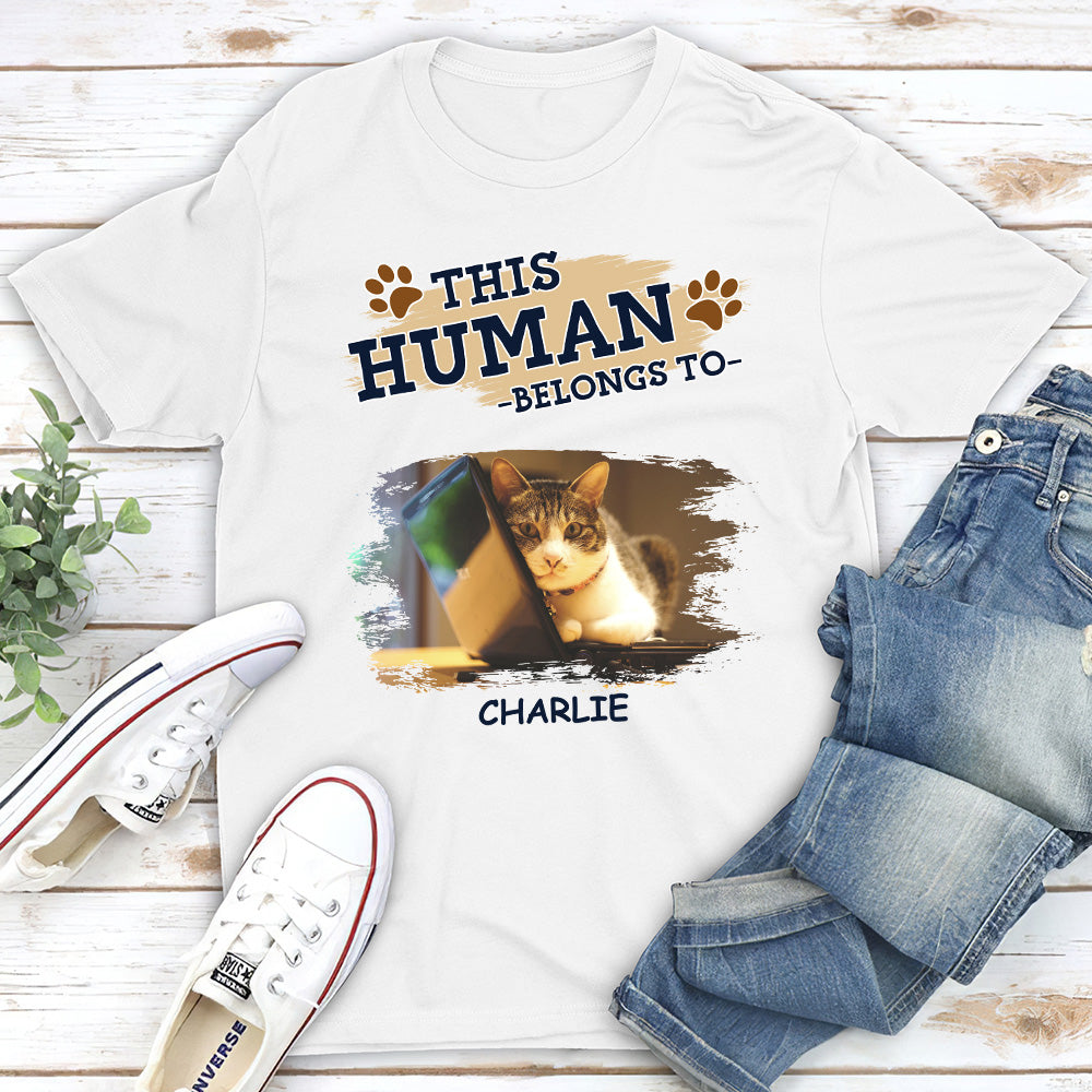 Personalized Unisex 'Belongs To My Cat' T-shirt - Ideal Gift for Pet Lovers