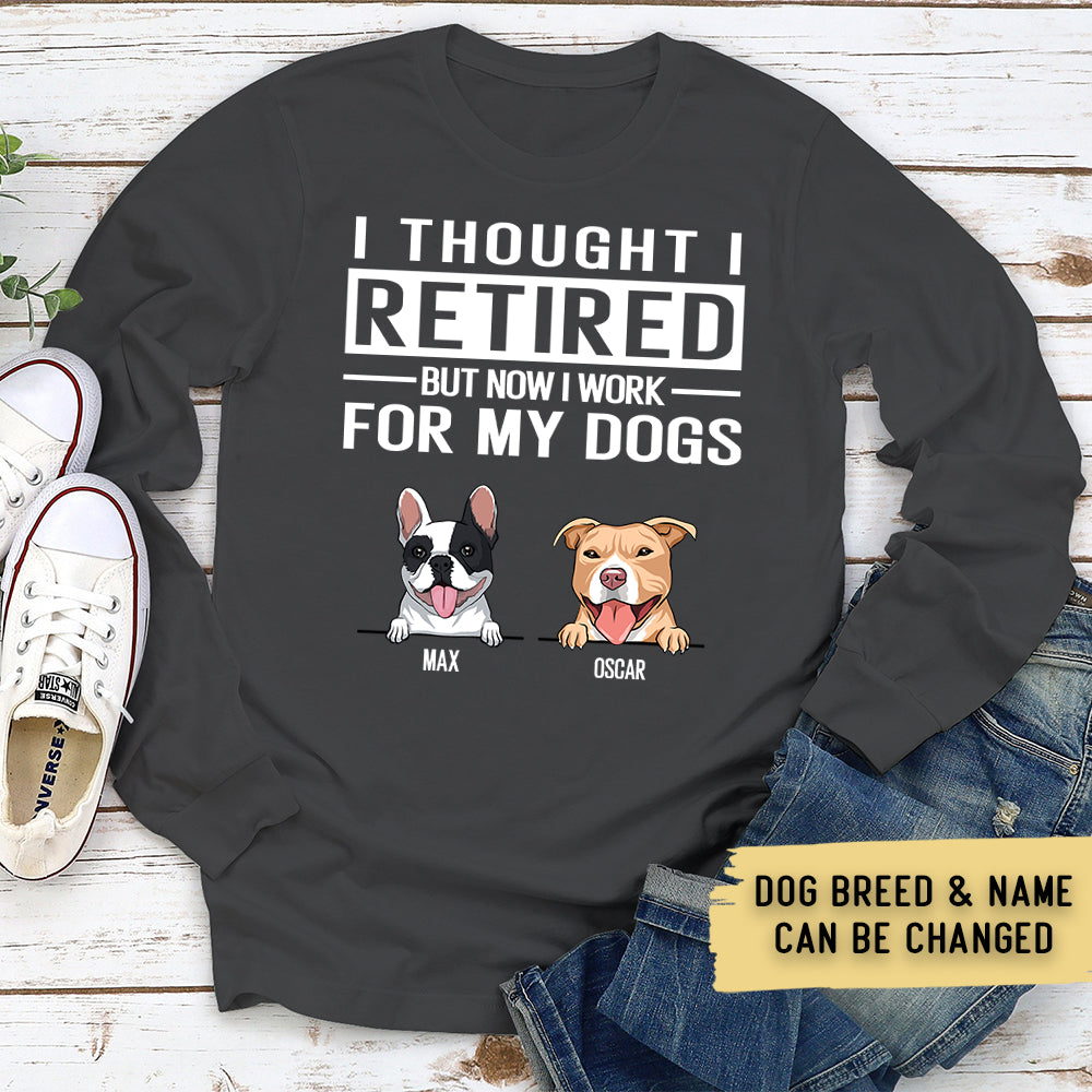 Customizable Personalized Long Sleeve Dog Lover T - shirt