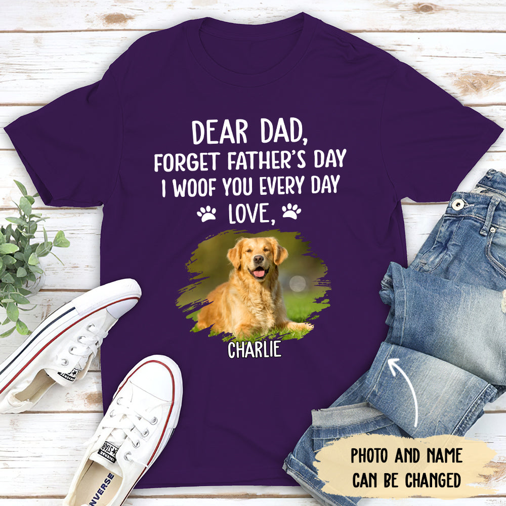 I Woof You Personalized Custom Unisex Dog Photo T-Shirt - Ideal Gift for Pet Lovers