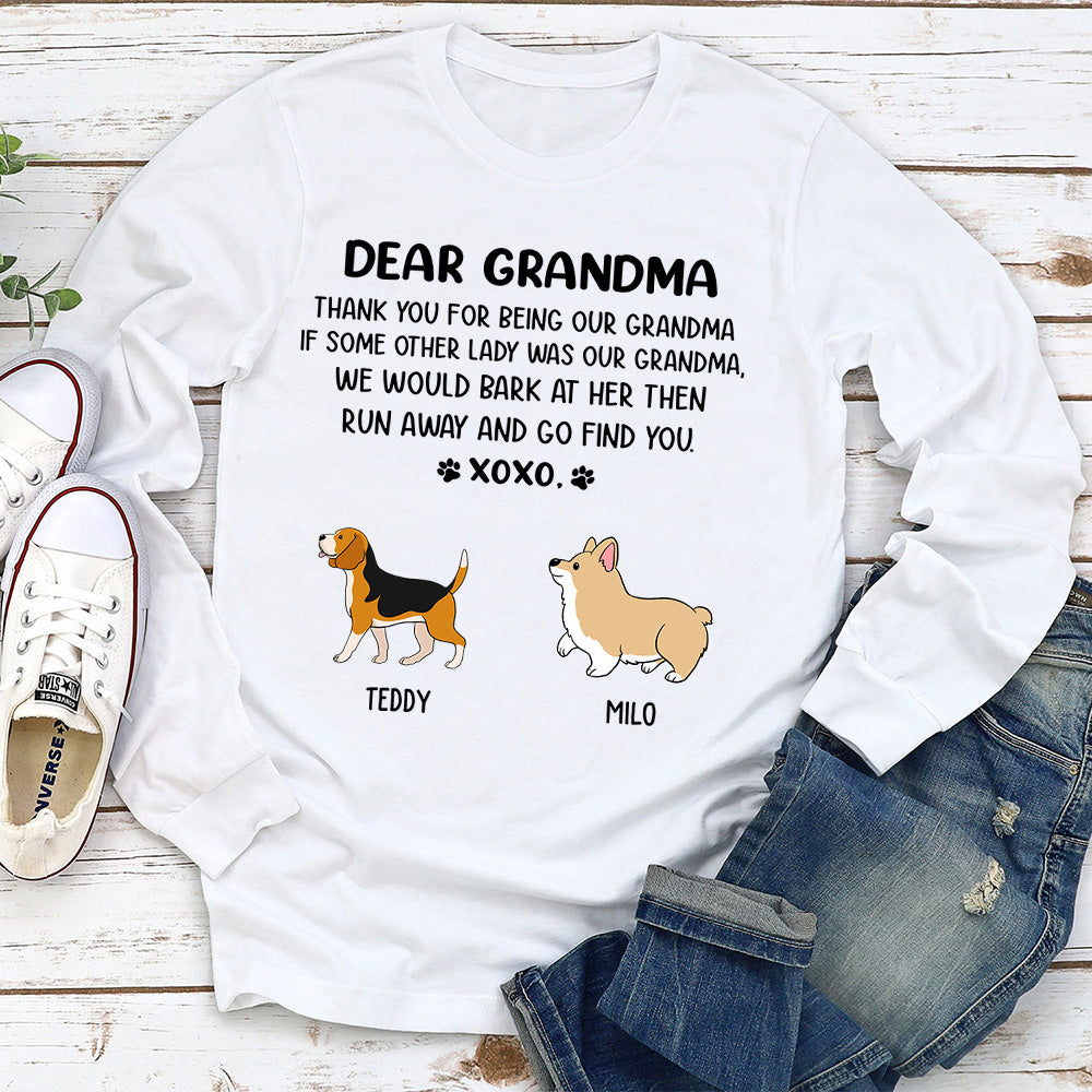 Dear Mom Xoxo - Customizable Personalized Long Sleeve T - shirt for Pet Lovers