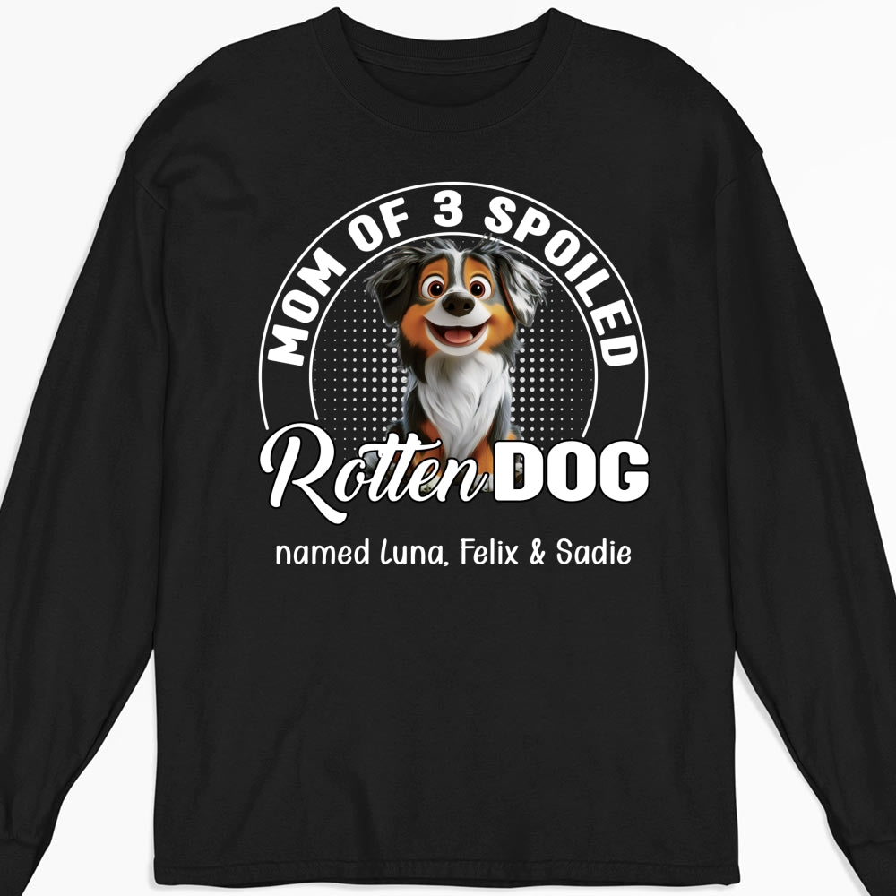 Spoiled Rotten Dog Chibi Cartoon Personalized Custom Long Sleeve T-Shirt - Ideal Gift for Pet Lovers