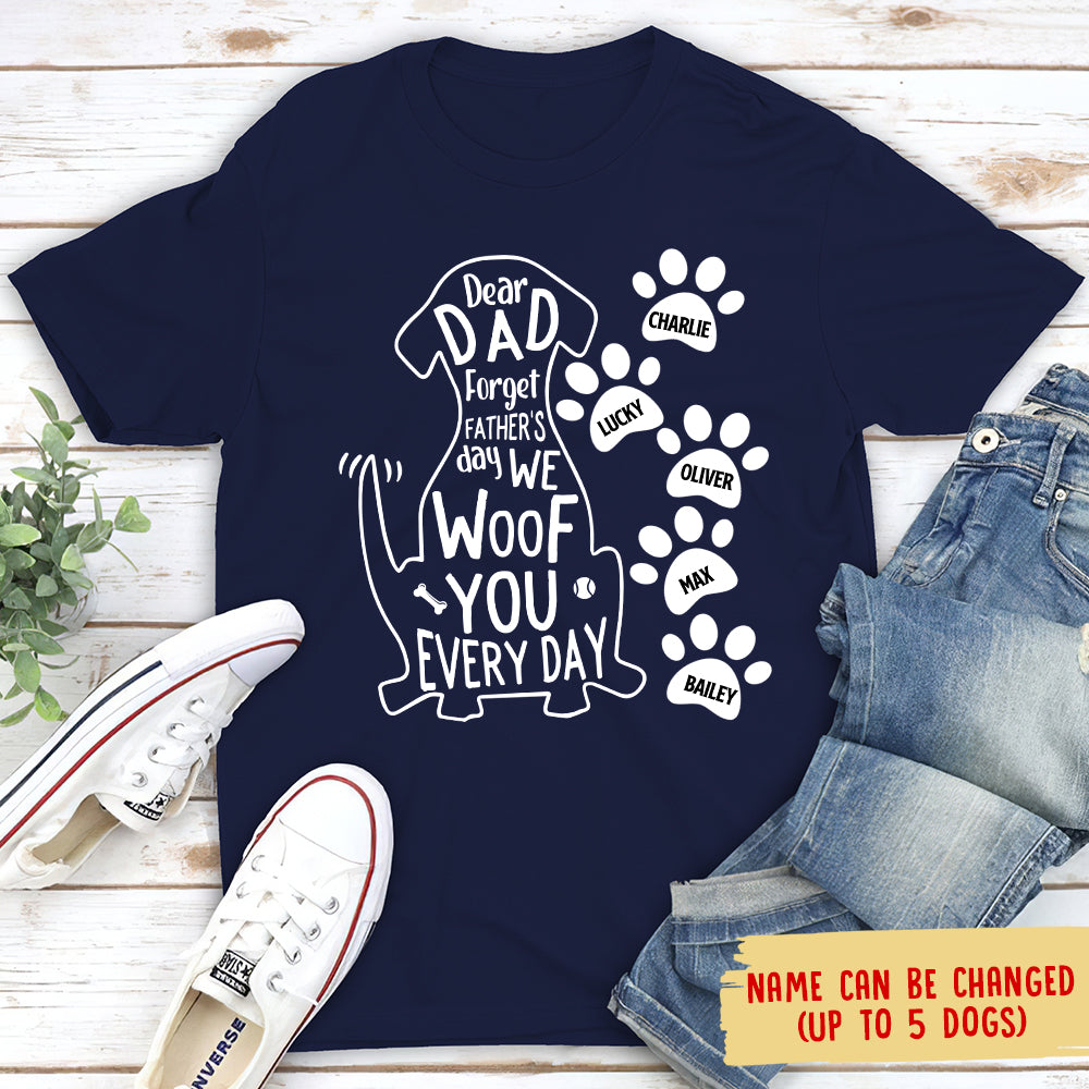 I Woof You Dad - Customizable Unisex Personalized T-shirt for Pet Lovers