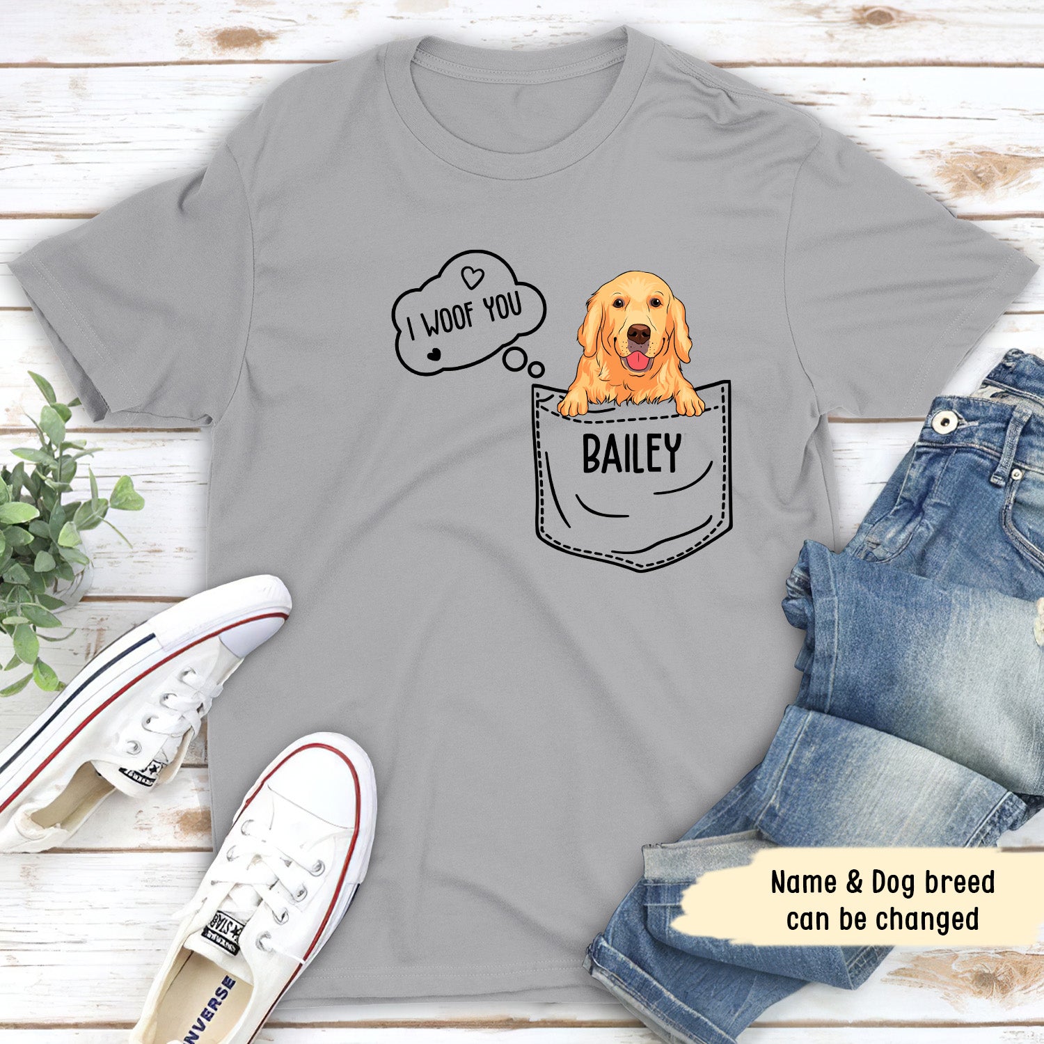 Pocket Dog Personalized Custom Unisex T-shirt - Ideal Gift for Pet Lovers