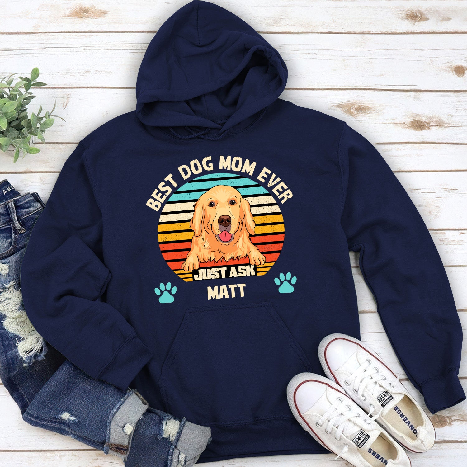 Best Dog Dad/Mom Ever - Customizable Personalized Hoodie for Pet Lovers