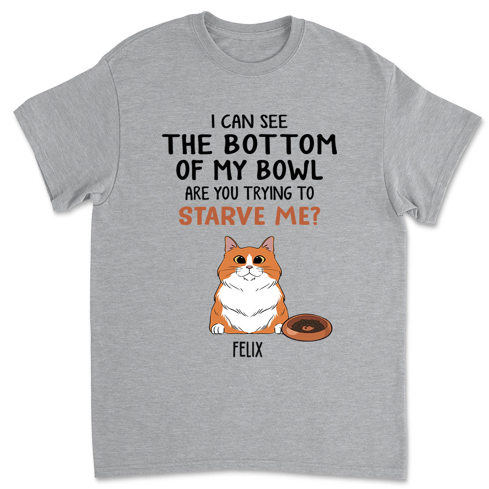 Hungry Cat Personalized Unisex Custom T - shirt: Ideal Gift for Pet Lovers