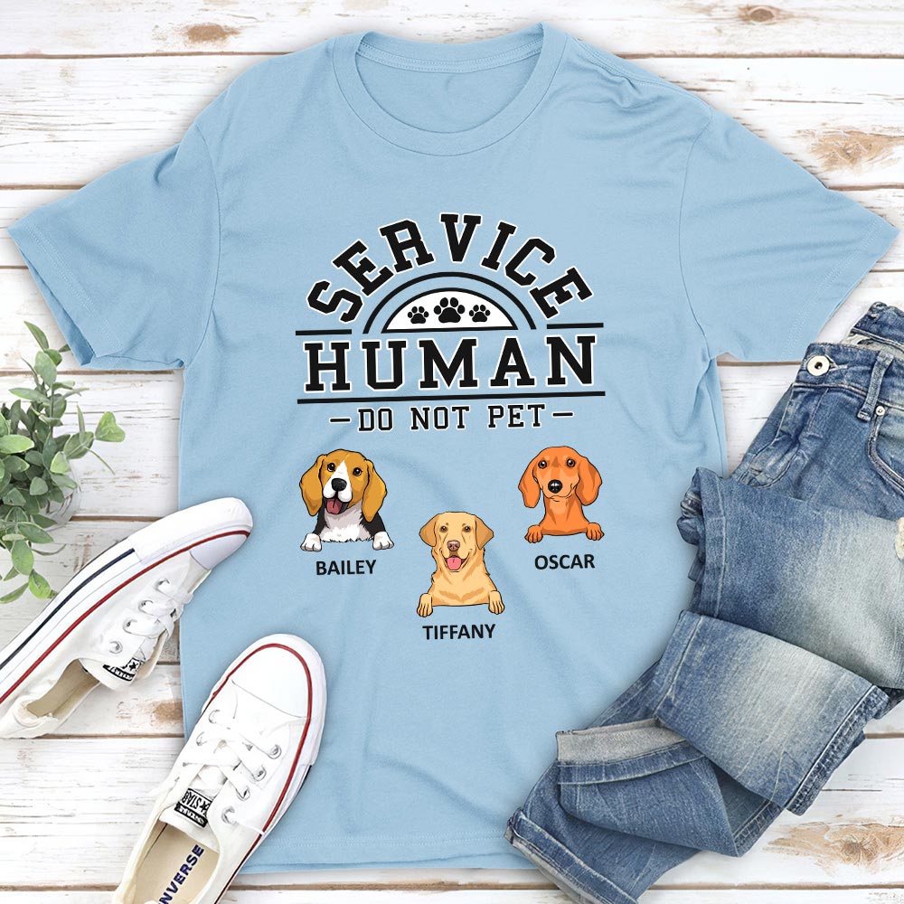 Customizable Unisex Dog Service Human Logo T-shirt - Ideal Gift for Pet Lovers