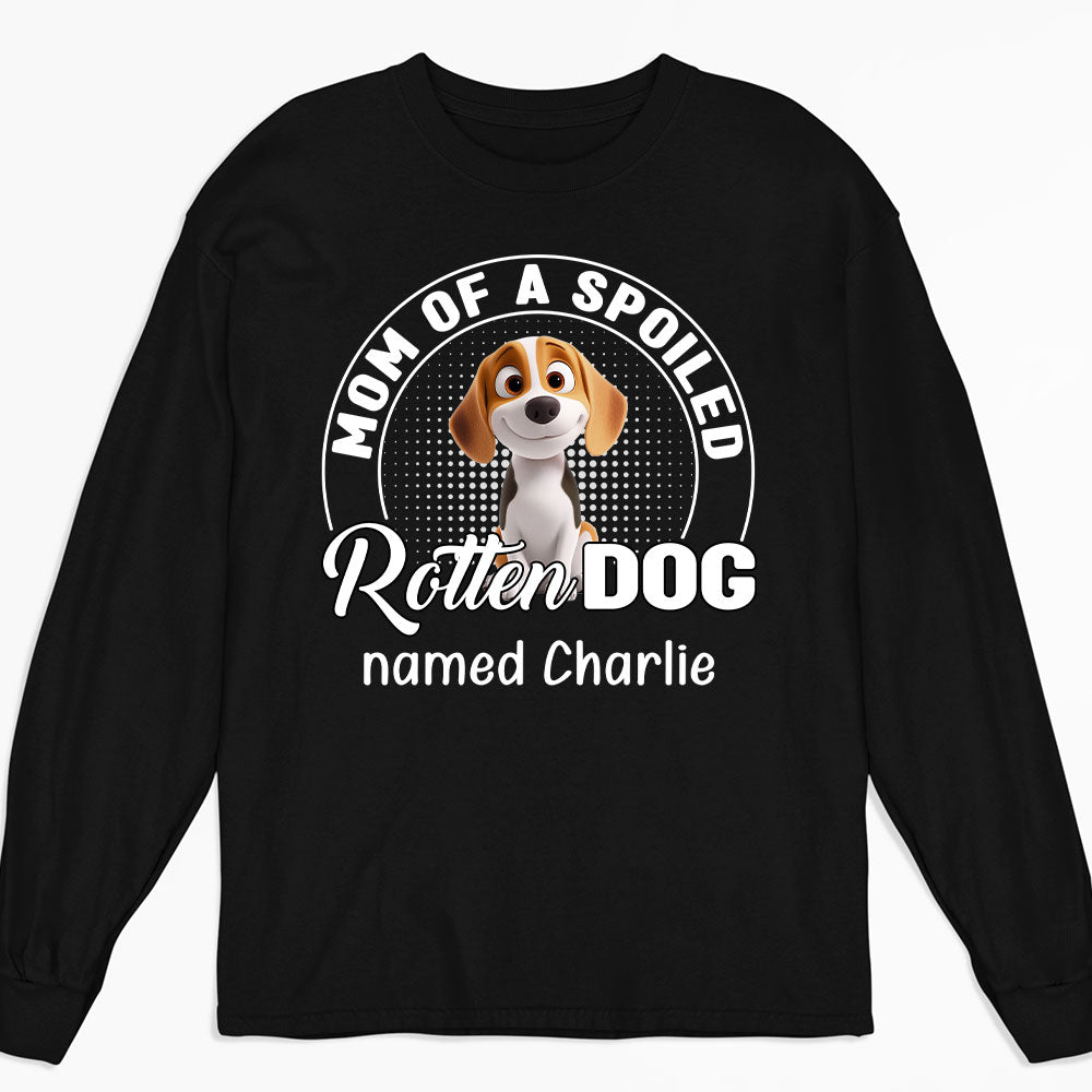 Spoiled Rotten Dog Chibi Cartoon Personalized Custom Long Sleeve T-Shirt - Ideal Gift for Pet Lovers
