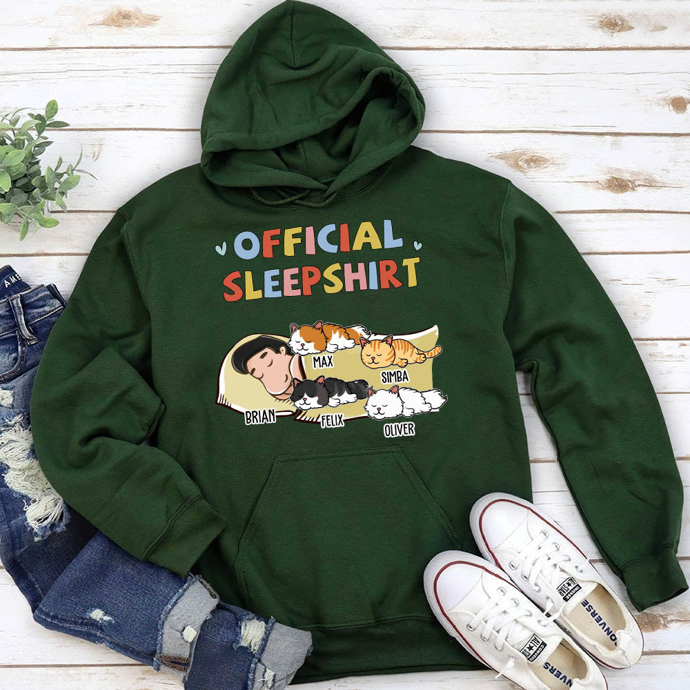 Personalized Sleeping Cat Custom Hoodie - Ideal Gift for Pet Lovers